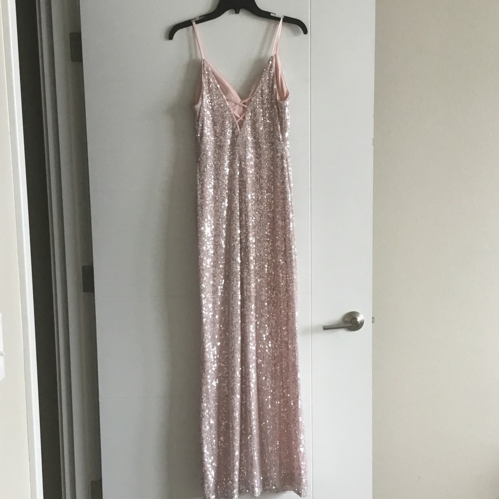 Speechless Blush Sequin Maxi Dress - Picture 5 of 7